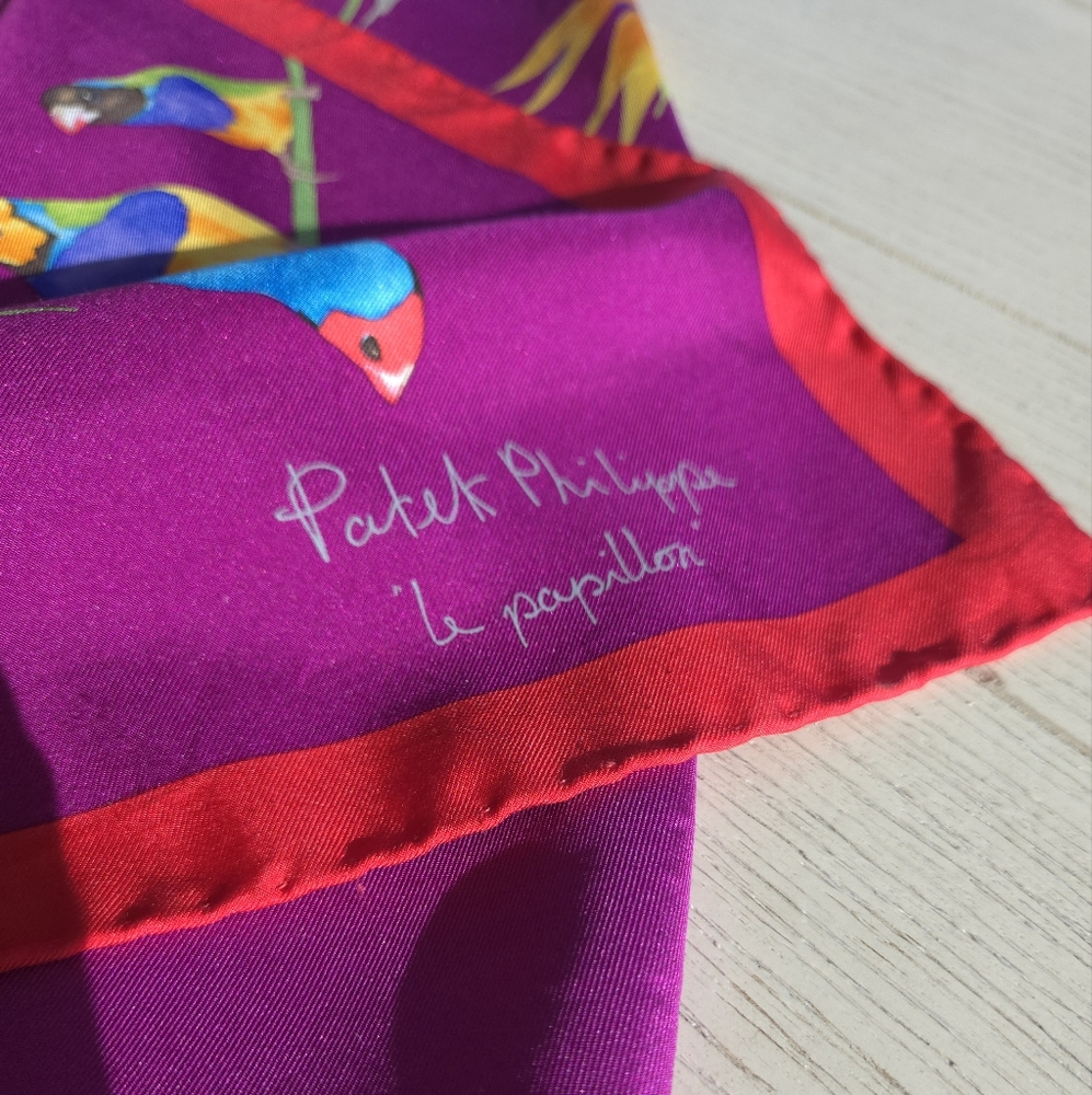 Authentic Patek Philippe Silk Scarf – Limited Edition, Size 90